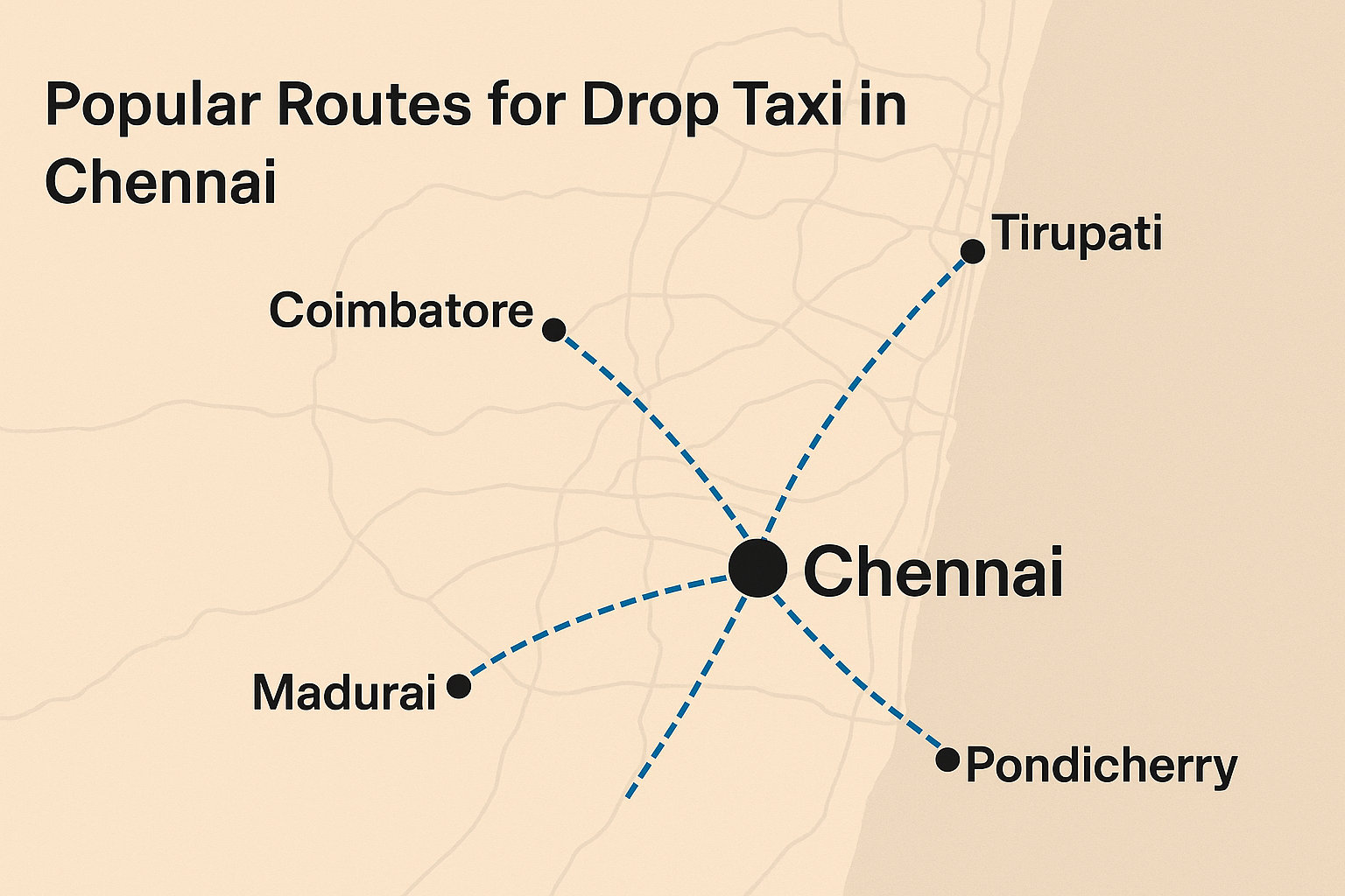 Popular Routes for Our Outstation Cab Service